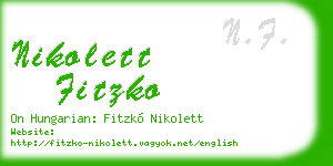 nikolett fitzko business card